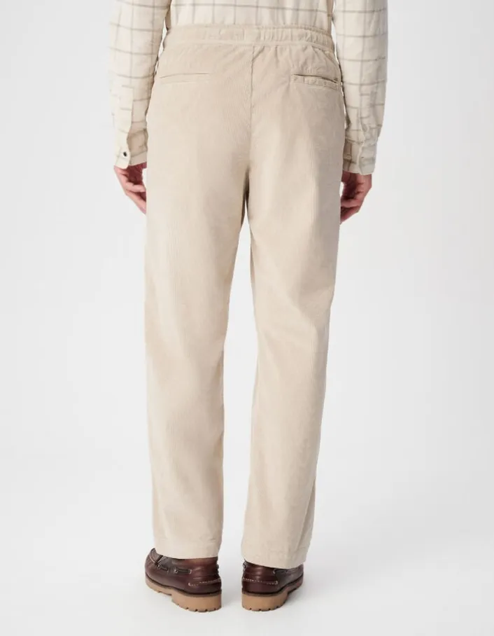 Pantalon jogg beige velours côtelé Homme