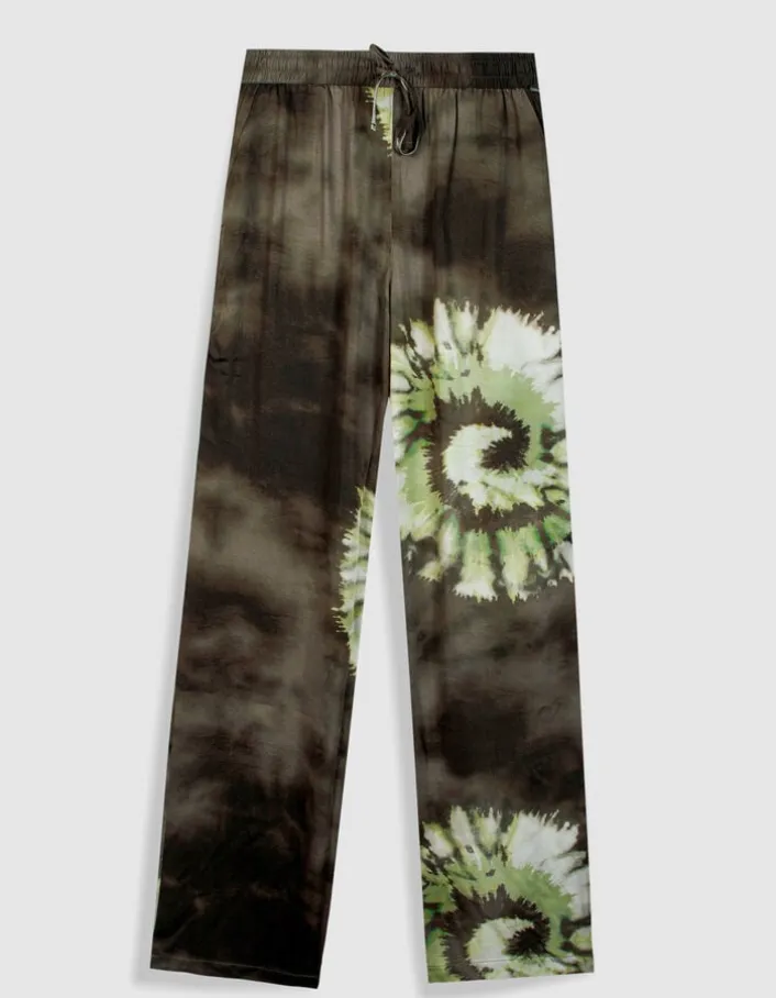 Pantalon kaki imprimé tie and dye esprit jogger Femme