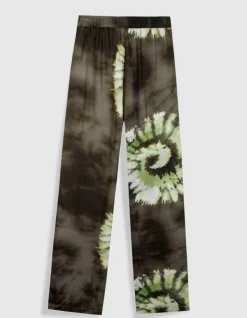 Pantalon kaki imprimé tie and dye esprit jogger Femme