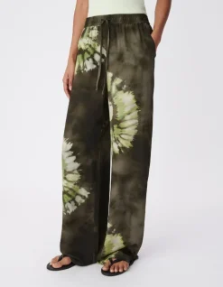 Pantalon kaki imprimé tie and dye esprit jogger Femme
