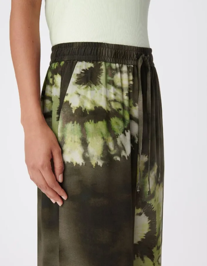 Pantalon kaki imprimé tie and dye esprit jogger Femme