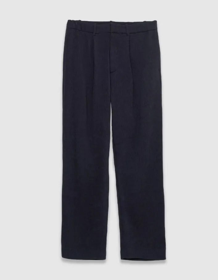 Pantalon noir tissu plissé Homme