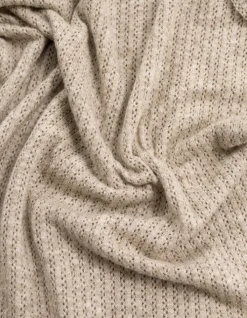 Polo beige tricot ajouré fantaisie Homme