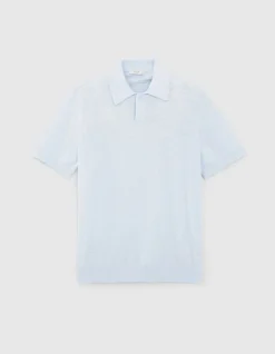 Polo ciel tricot léger Homme