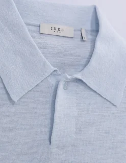 Polo ciel tricot léger Homme
