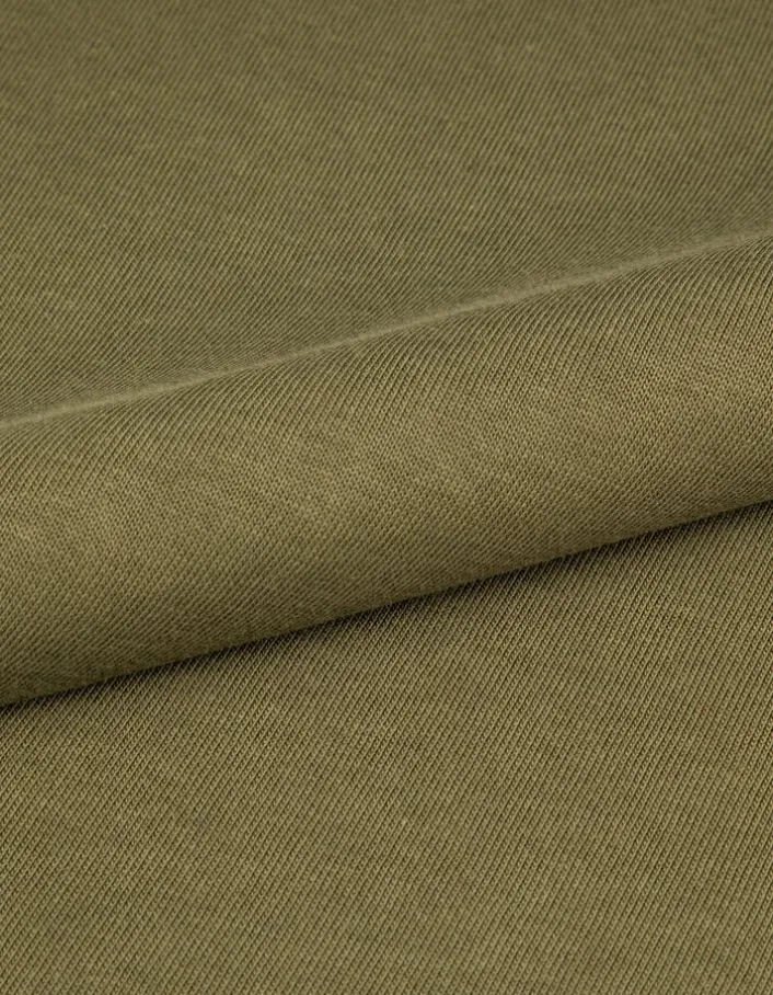 Polo manches courtes kaki coton modal Homme