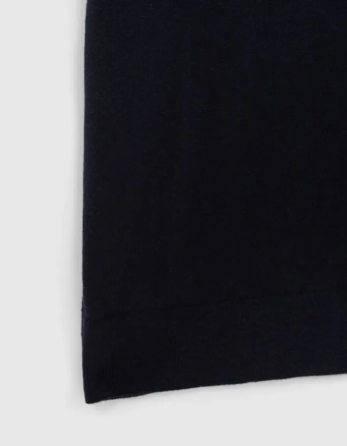 Polo marine tricot léger Homme