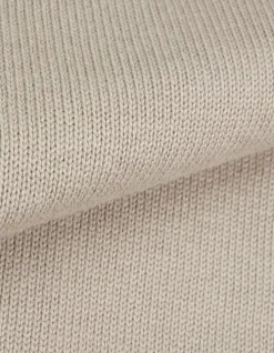 Pull beige tricot col polo boutonné Homme