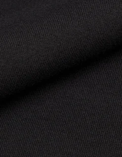 Pull capuche noir tricot poche kangourou Homme