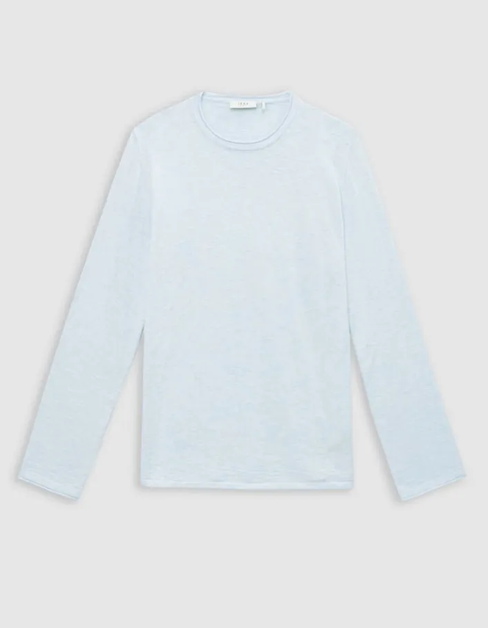 Pull ciel tricot flammé bords roulottés Homme