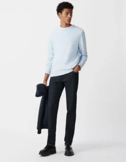 Pull ciel tricot flammé bords roulottés Homme