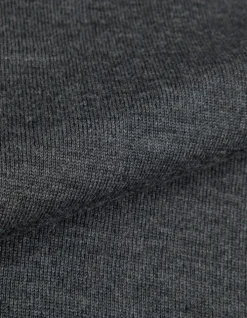 Pull col roulé gris tricot 100% laine Homme