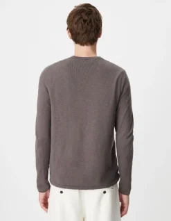 Pull gris tricot flammé Homme