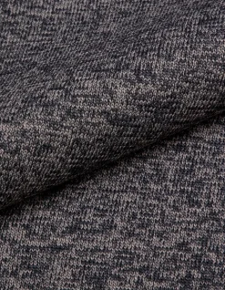 Pull manches longues gris tricot mouliné Homme
