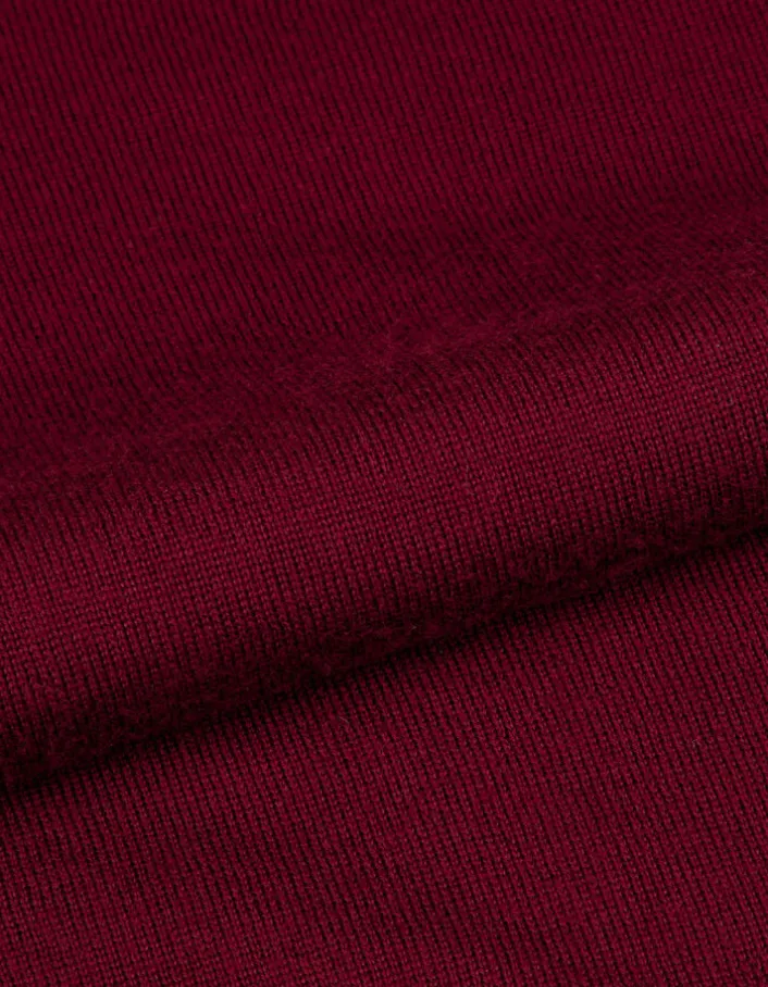 Pull manches longues prune tricot détail lurex Femme