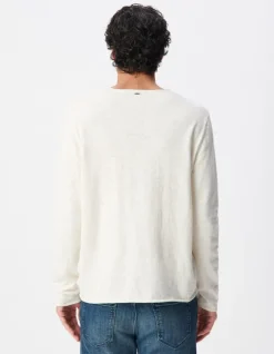 Pull stuck tricot flammé à bords roulottés Homme