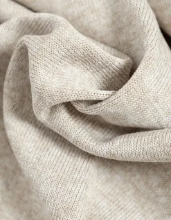 Pull tunisien beige tricot chiné Homme