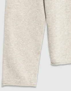 Pull tunisien beige tricot chiné Homme