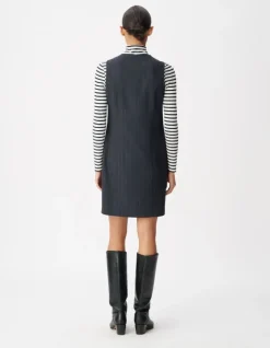 Robe de tailleur marine motif rayures tennis Femme