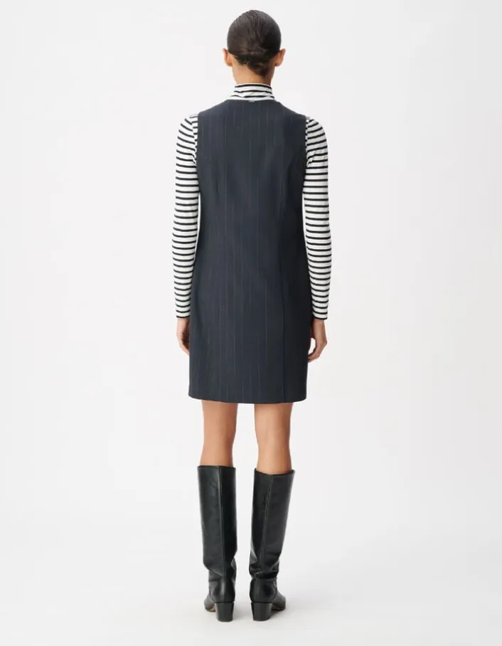 Robe de tailleur marine motif rayures tennis Femme