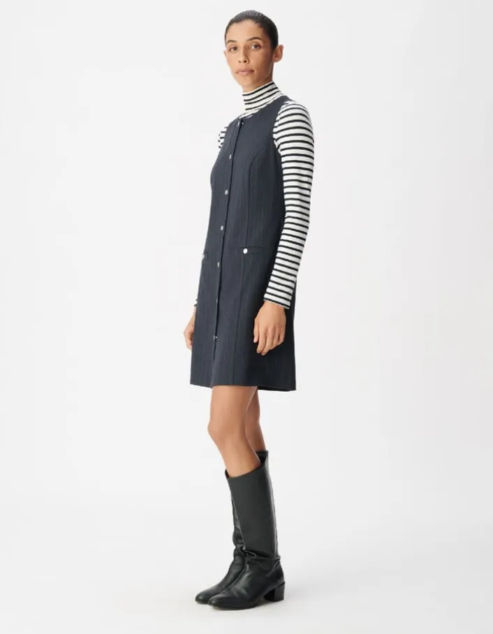 Robe de tailleur marine motif rayures tennis Femme
