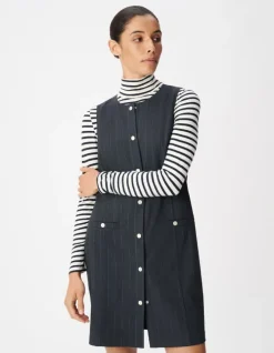 Robe de tailleur marine motif rayures tennis Femme