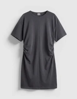 Robe grise forme T-shirt Femme
