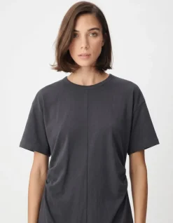 Robe grise forme T-shirt Femme