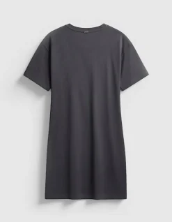 Robe grise forme T-shirt Femme
