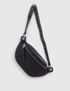 Sac banane 1440 noir cuir Femme