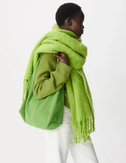 Sac Hobo vert cactus cuir velours Femme