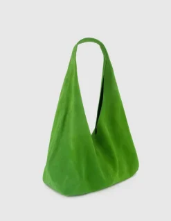 Sac Hobo vert cactus cuir velours Femme