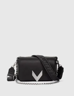 Sac Le 111 Romy noir cuir métalleries silver Femme