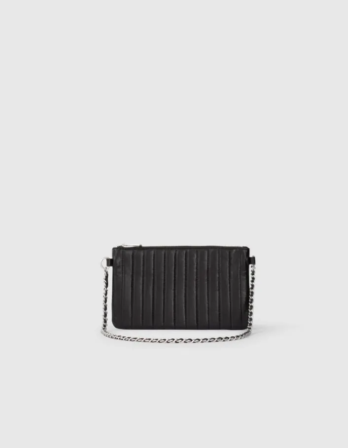 Sac Le 111 Romy noir cuir métalleries silver Femme