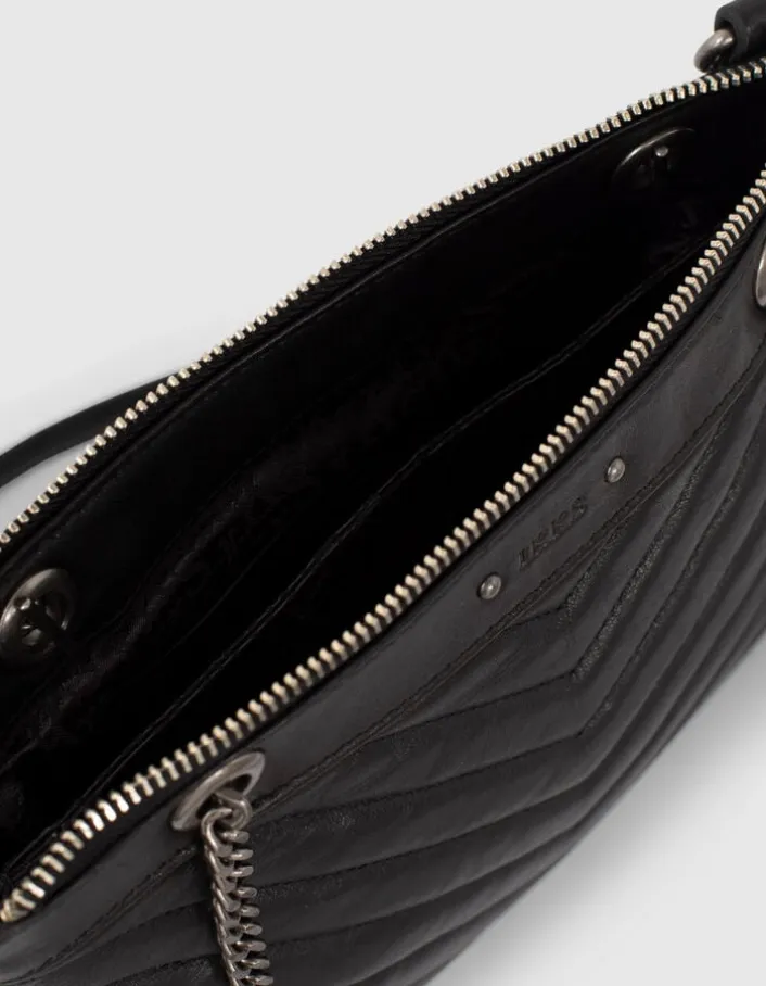 Sac 1440 Reporter cuir matelassé double pochette Femme