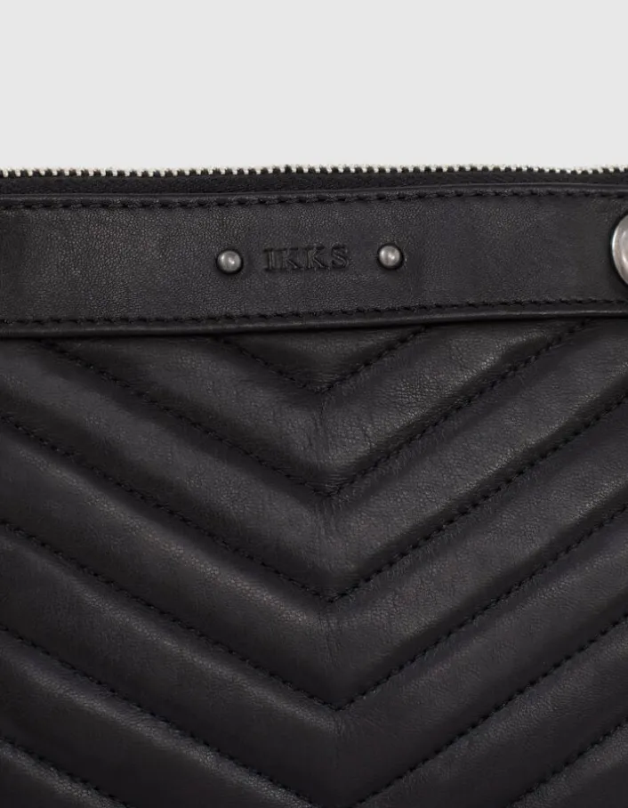 Sac 1440 Reporter cuir matelassé double pochette Femme