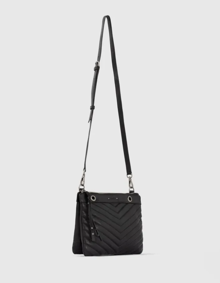 Sac 1440 Reporter cuir matelassé double pochette Femme