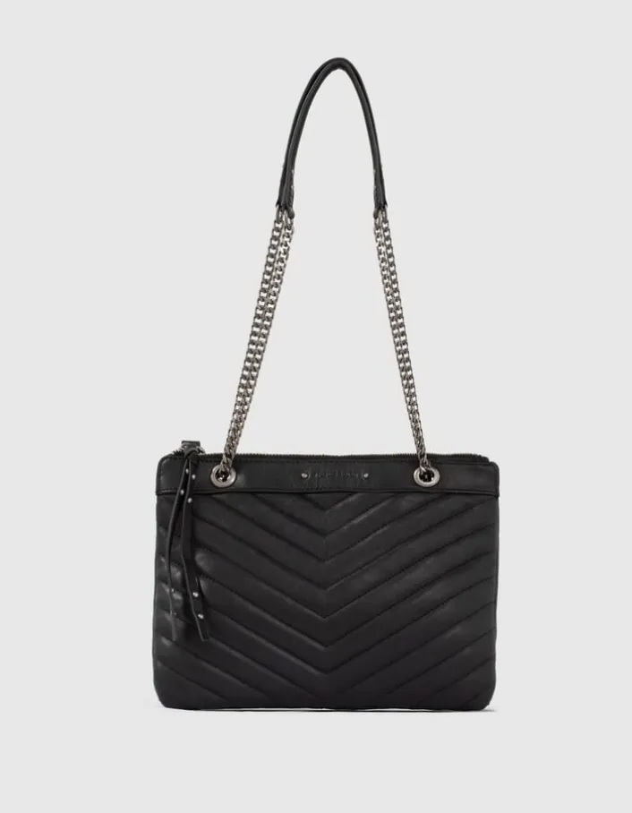 Sac 1440 Reporter cuir matelassé double pochette Femme