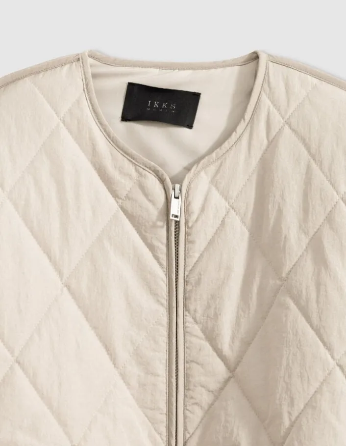 Sous-doudoune beige oversize Femme