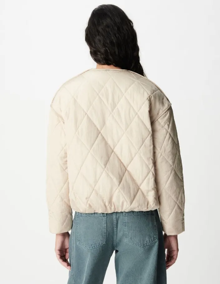 Sous-doudoune beige oversize Femme