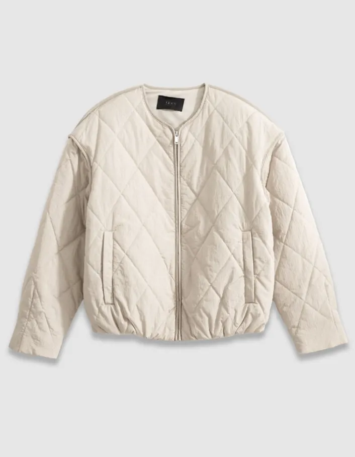 Sous-doudoune beige oversize Femme