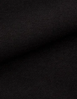 Sweat noir bi-matière trompe-l'oeil chemise Femme