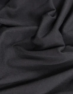Tee-shirt col rond noir broderie chevrons dos Femme