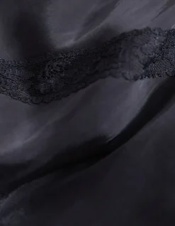 Top caraco fines bretelles noir dentelle Femme