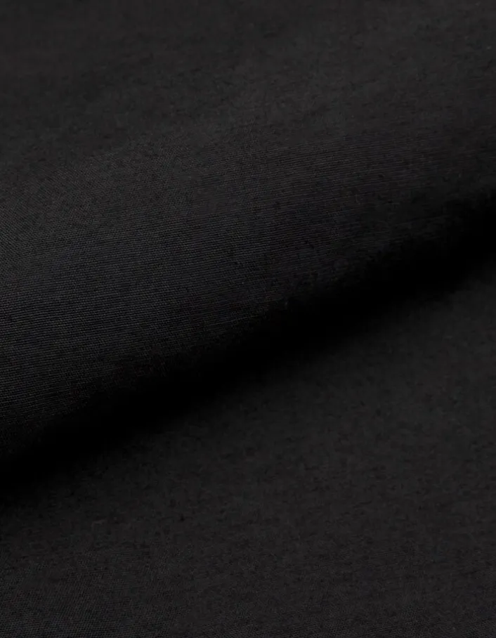Top noir col montant effet bénitier Femme