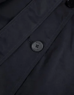 Trench long marine boutonnage croisé Léa Femme