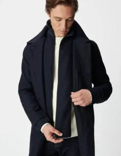 Trench marine avec parementure amovible Homme