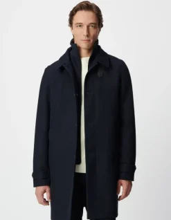 Trench marine avec parementure amovible Homme
