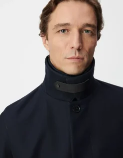 Trench marine avec parementure amovible Homme