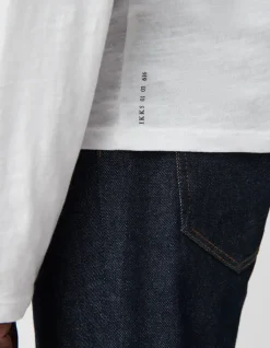 T-shirt L'Essentiel blanc col rond à manches longues Homme